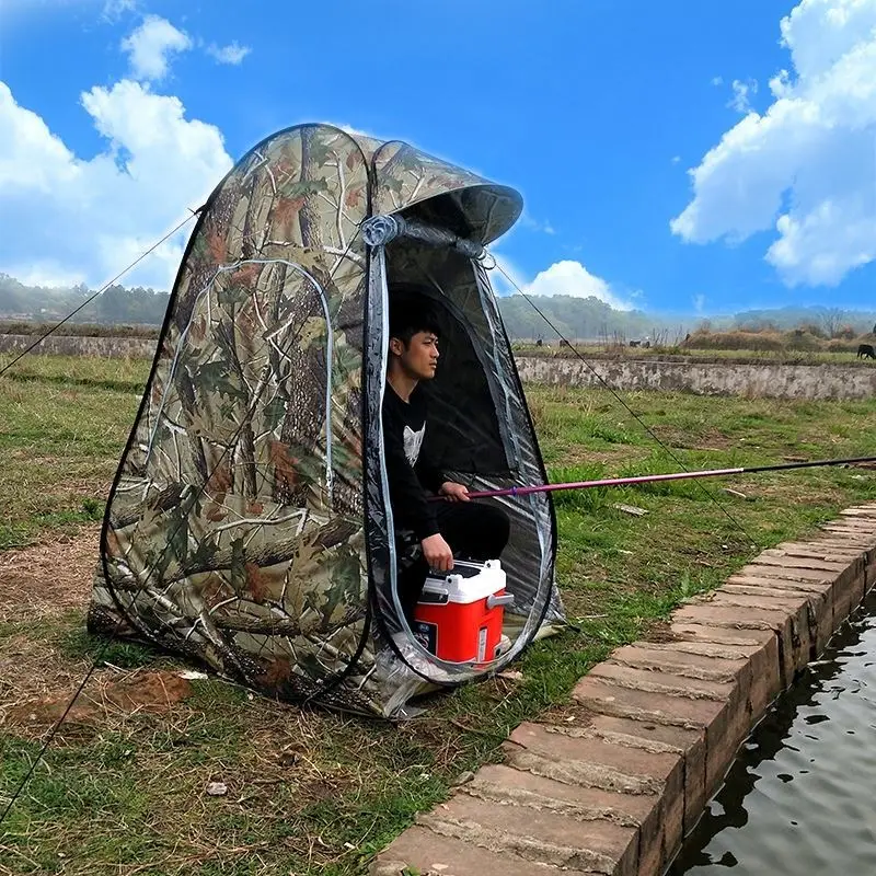 

Thiened Outdoor Fiing Tent Auatic Windproof Waterproof Summer Double Person Sunade Mosquito Proof Single Person Wint...