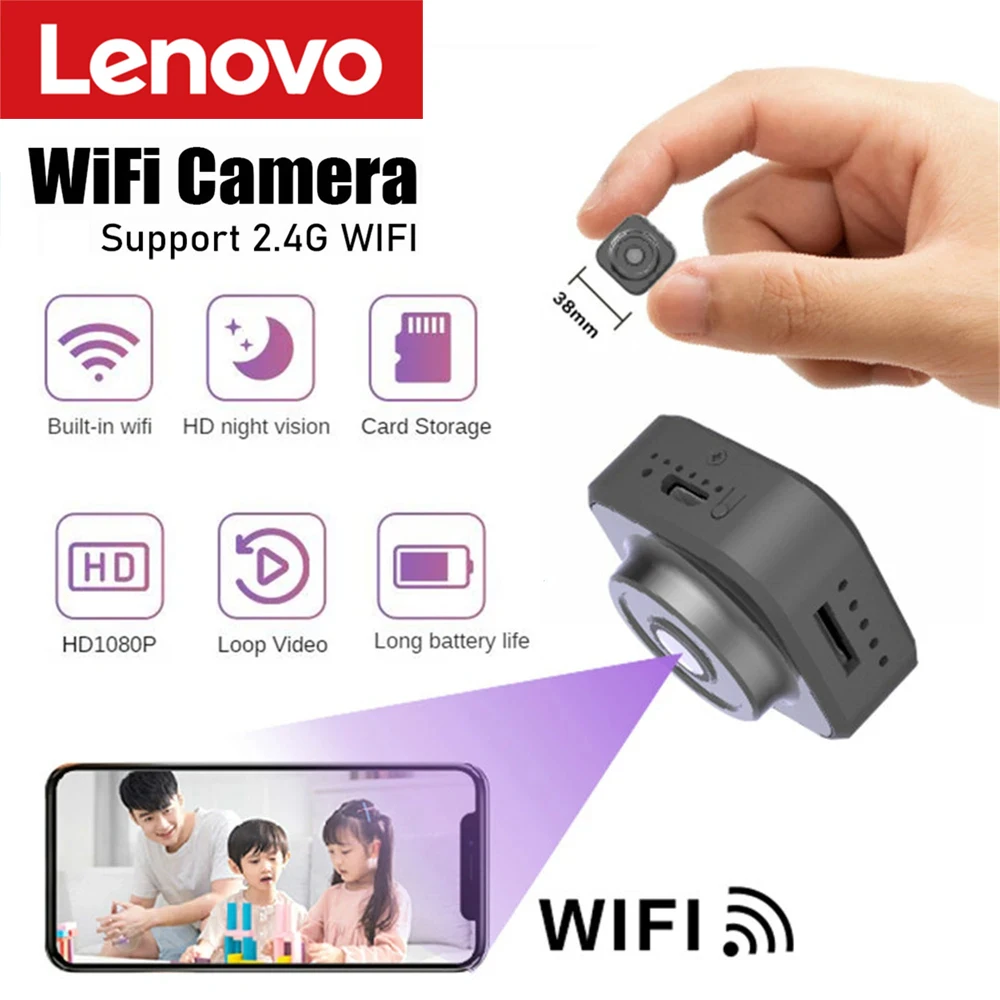 Lenovo Mini Wireless Camera 1080P HD Wifi Camcorder Home Security Motion Detection IP P2P Recorder DVR Micro Webcam Small Camera