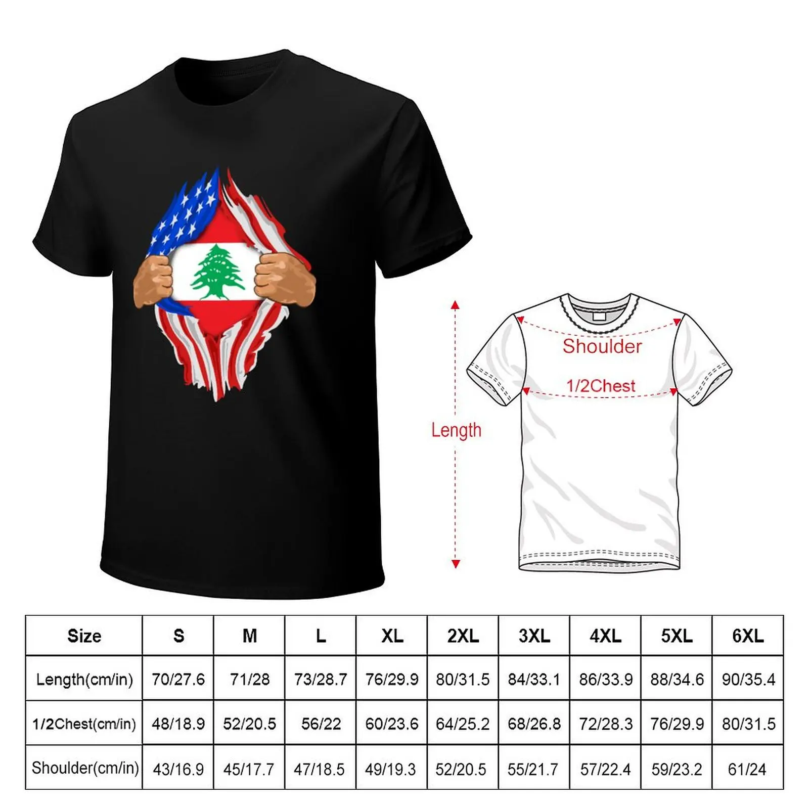Lebanese Blood Inside Me Design | Lebanon Flag Gift T-Shirt man t shirts cotton T-Shirt