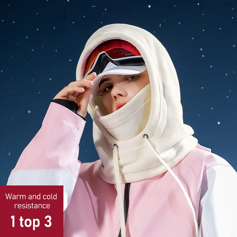 Autumn Winter Warm Mask Outdoor Windproof Coldproof Ski Ride Head Cover Face Neck Protecte All-in-One Balaclava Hat Solid Velvet