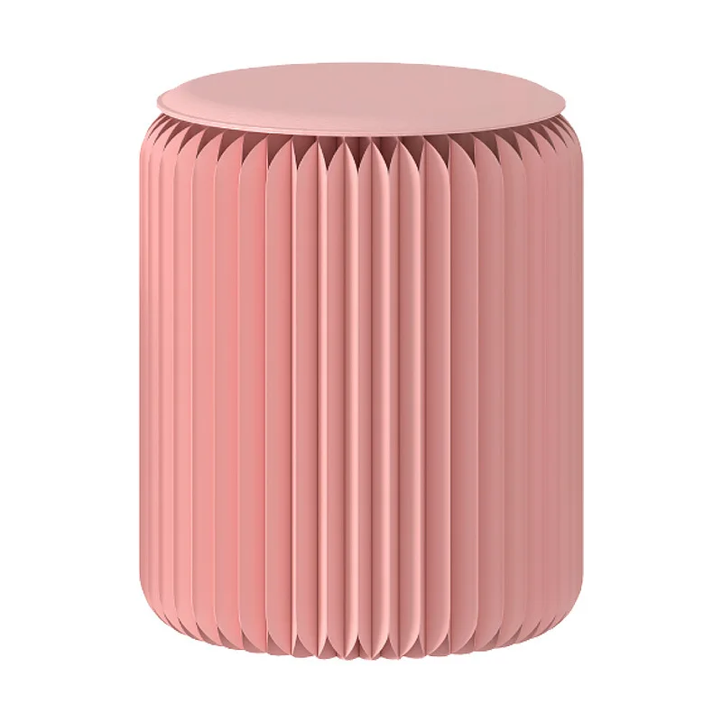

Pink organ stool, low-maintenance and high-value simple art round stool, elegant and versatile