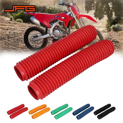 Botas universales de goma para horquilla delantera de motocicleta, funda de polainas para HONDA CR CRF XR 150 230F 250 250F 250R 300 450 450F 450R CRF250F