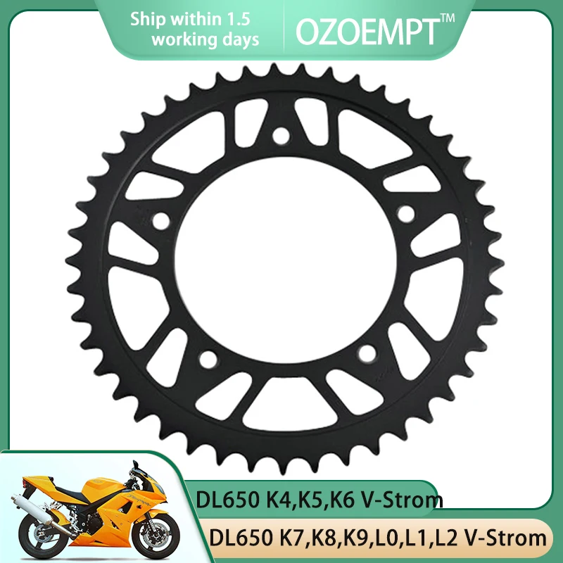 OZOEMPT 525-47T Motorcycle Rear Sprocket Apply to  DL650 K4,K5,K6,K7,K8,K9,L0,L1,L2,A M0,A M1,A M2 V-Strom   DL650  V-Strom 