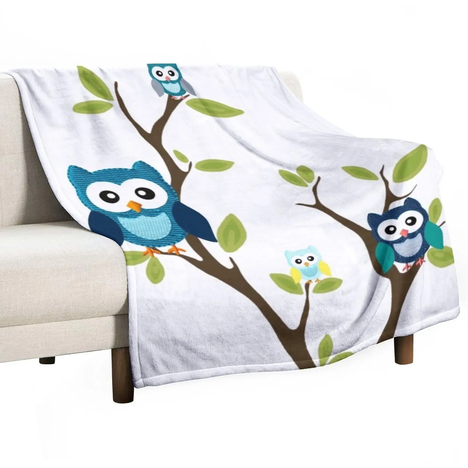 

New Wise Owls- Large Size Design Throw Blanket Sofas christmas decoration Blankets For Baby Blankets