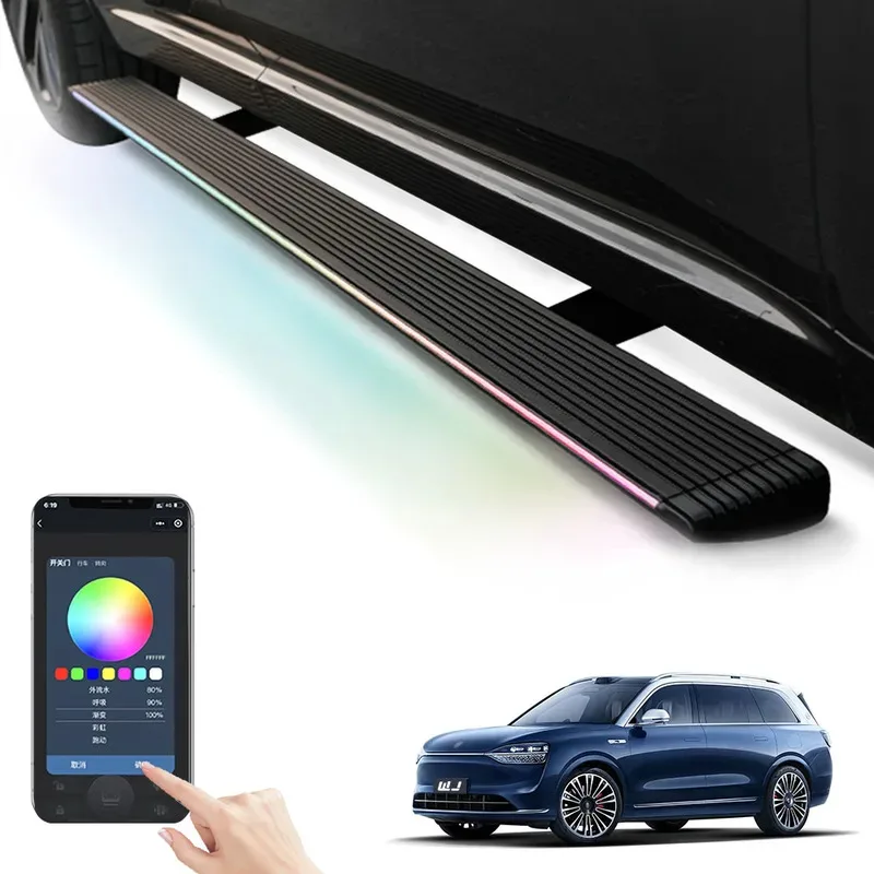 WJ أضواء LED فائقة السعر لوحة السيارة SideSteps لوحات تشغيل كهربائية قابلة للسحب لعام 2025 Aito M9 #2
