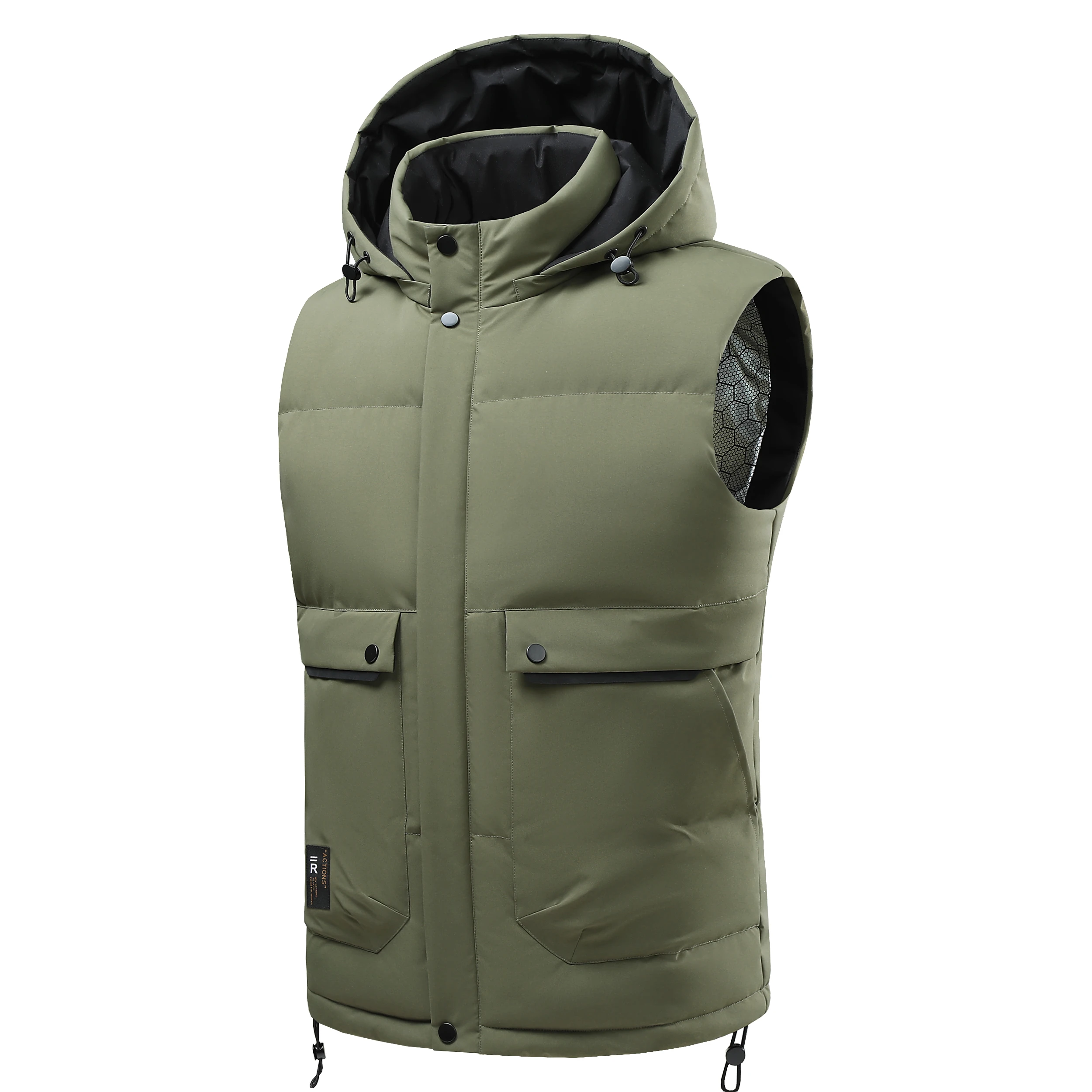 

Men's Outdoor Casual Stand Collar Vest Padded Jacket Coat Vest Sleeveless Jacket Winter Graphene Thermal Thick Cotton Vest