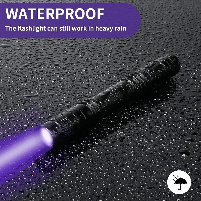 395nm LED UV Flashlight Use AAA Battery Portable Waterproof Blacklight Torch with Pen Clip for Money Pet Urine UV Curing Lantern image 3