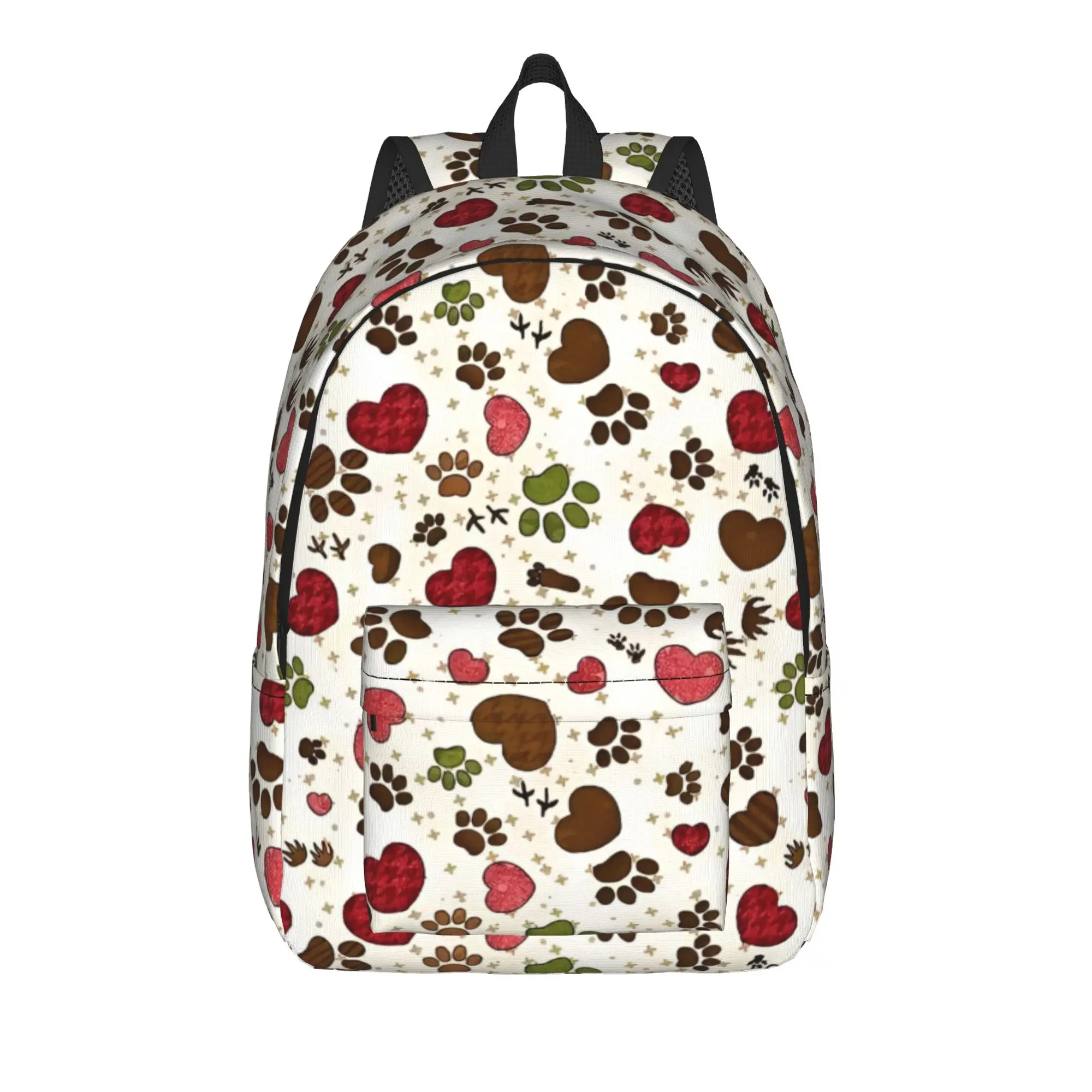 Dog Cat Paw Backpack for Men Women Casual Student Hiking Travel Daypack Animal Lover Laptop Shoulder Bag with Pocket