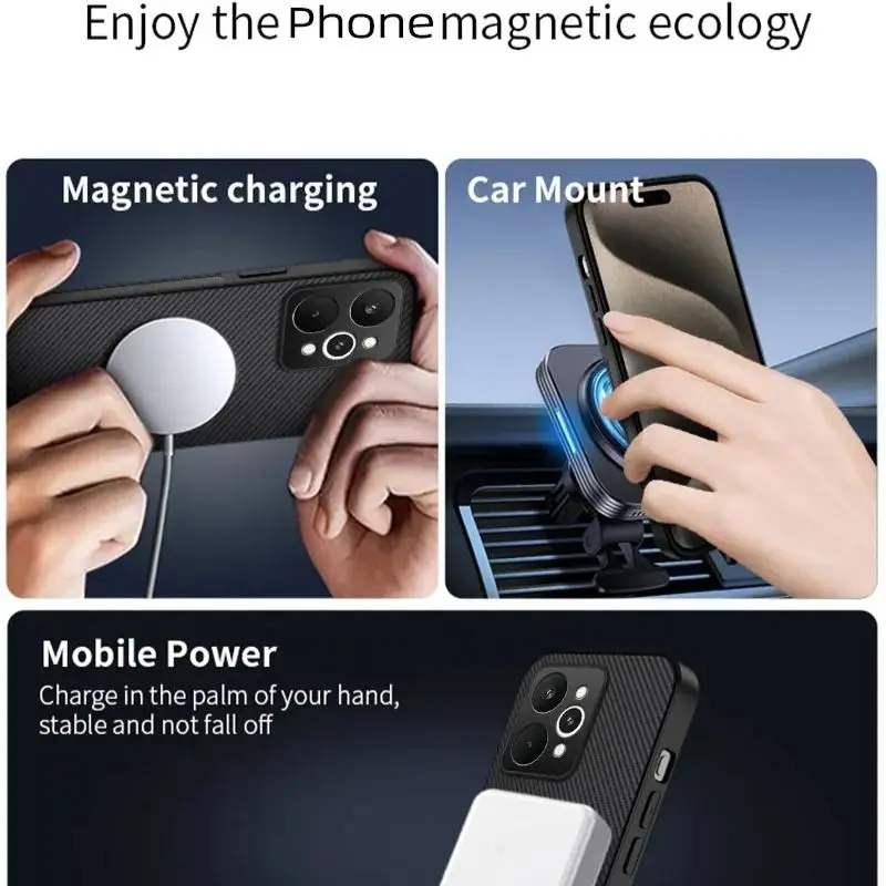 حافظة لهاتف Realme 15 Pro فاخرة غير لامعة لهاتف Realme 15 Pro Magsafe غطاء مقاوم للصدمات للشحن اللاسلكي المغناطيسي