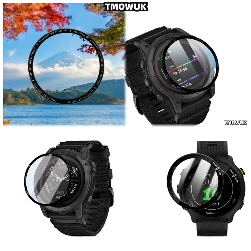

For Garmin Fenix 6 7 8 7X 6X 7S 47mm 51mm - Soft Full Cover 3D Curved Screen Protector - Anti-Scratch PMMA