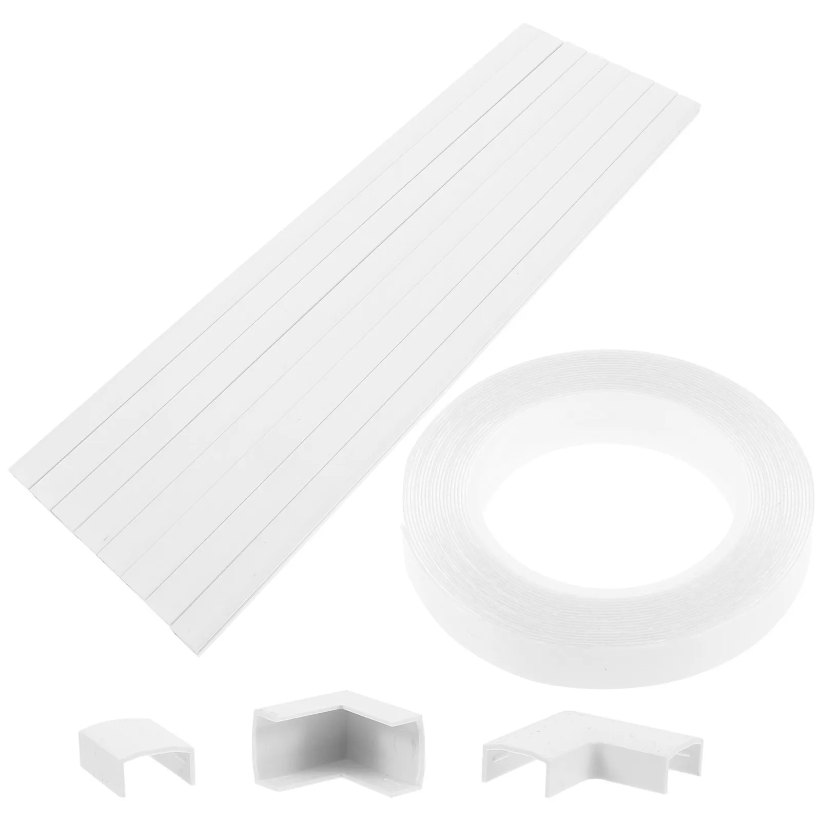 1Set Corner Cable Concealer Wall Mounted Easy Install Plastic Cord Cover for TV Mount Hide Wires Along Wall Wire Hider