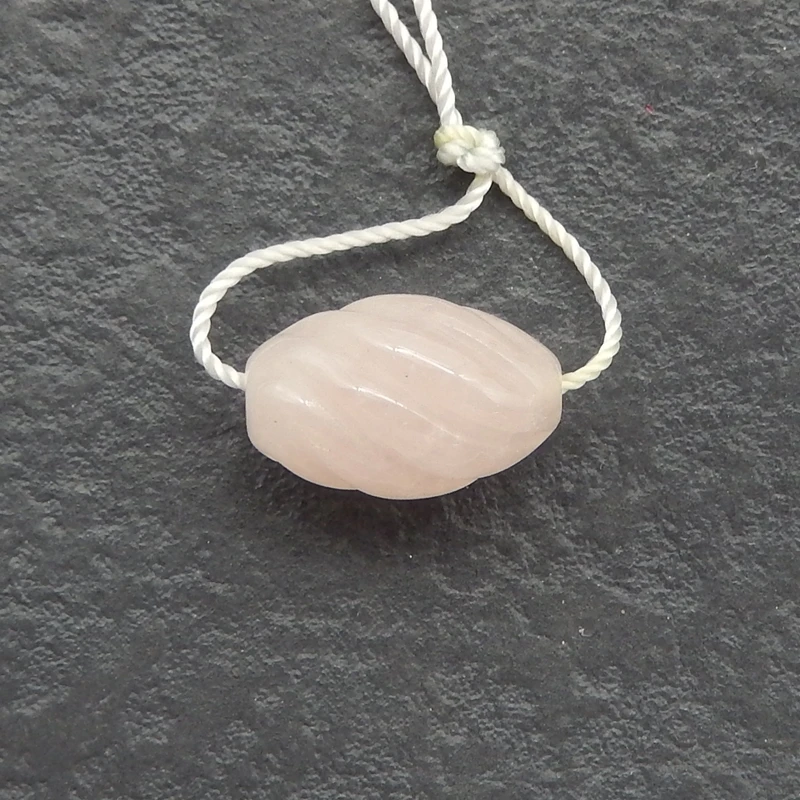 

Natural Rose Quartz Oval Pendant Beads for Women, Stylish Bead Earrings, Fashion Jewelry Accessories, 2.03g, 16x10mm