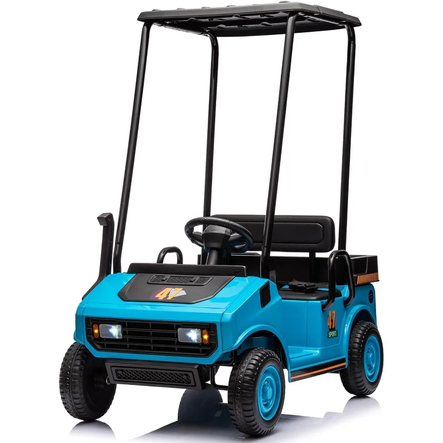 12V 7AH 골프 카트, 리모컨 포함, 2륜 구동, 남아 여아용 2인승 배터리 구동 자동차, 음악 플레이어 포함