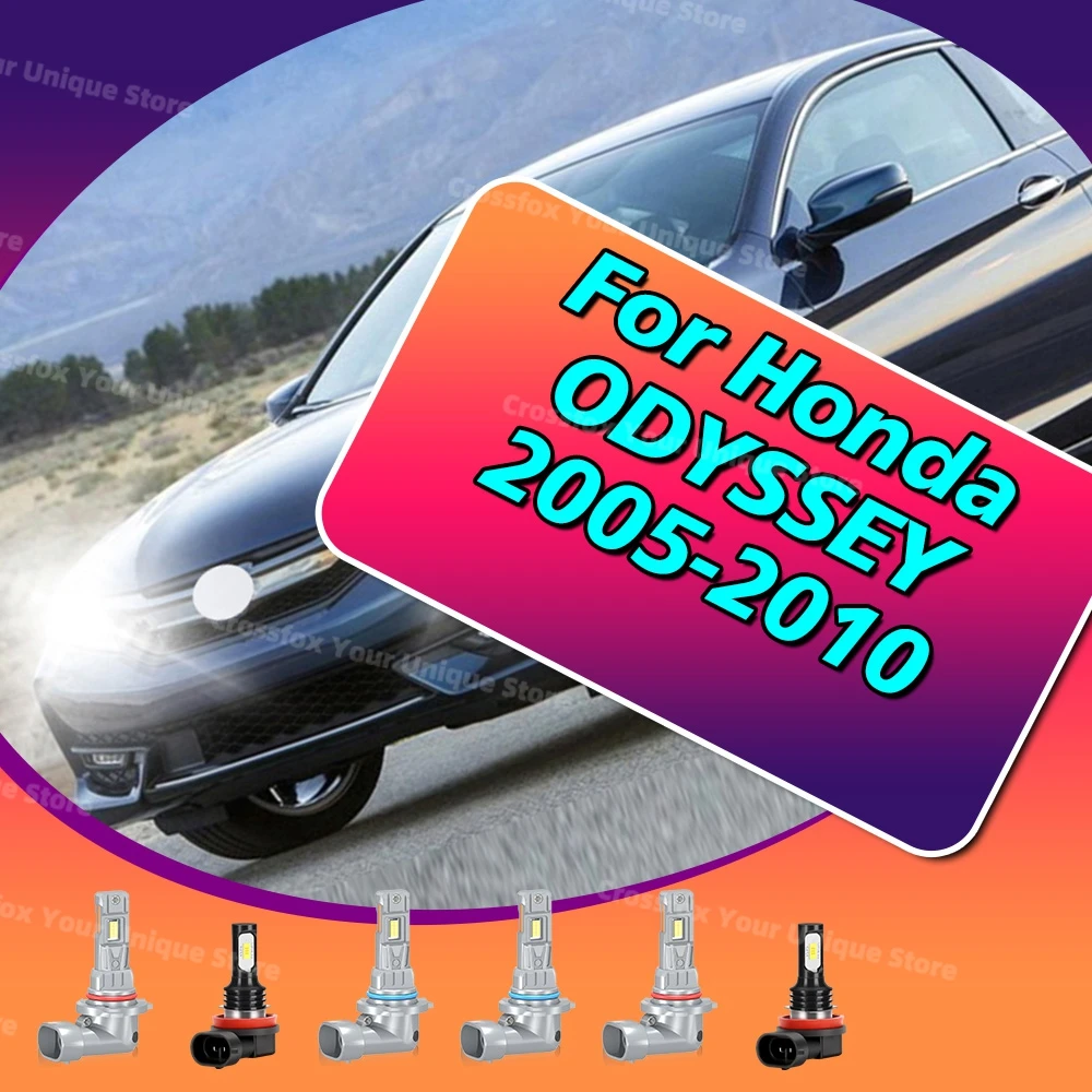 Lâmpadas de Farol LED 2/6x 30000LM Auto Alto e Baixo Brilho 6000K 3570 CSP para Carro Honda ODYSSEY 2005 2006 2007 2008 2009 2010