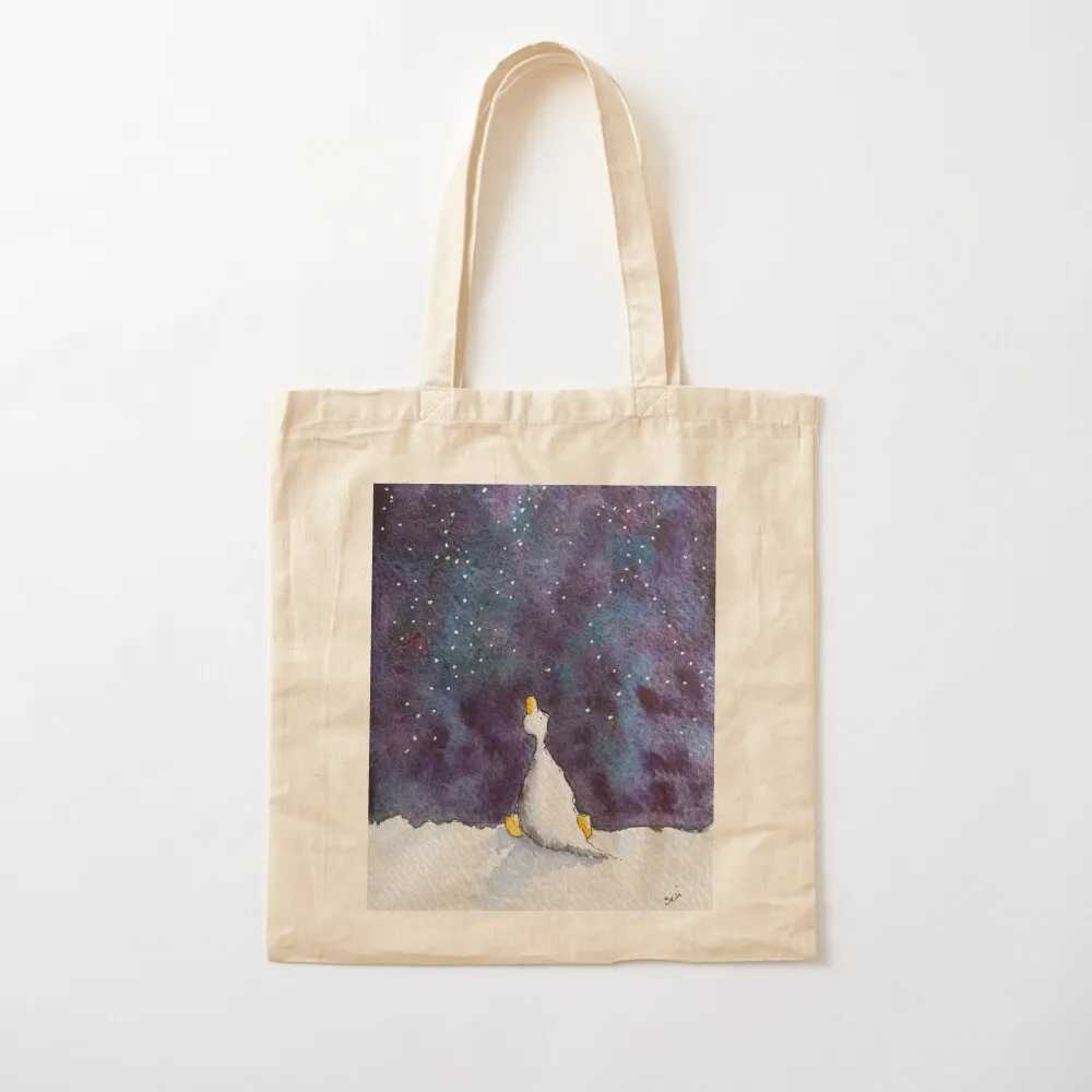Star gazing Duck Tote Bag cute pouch bag Shopper shopping bag logo