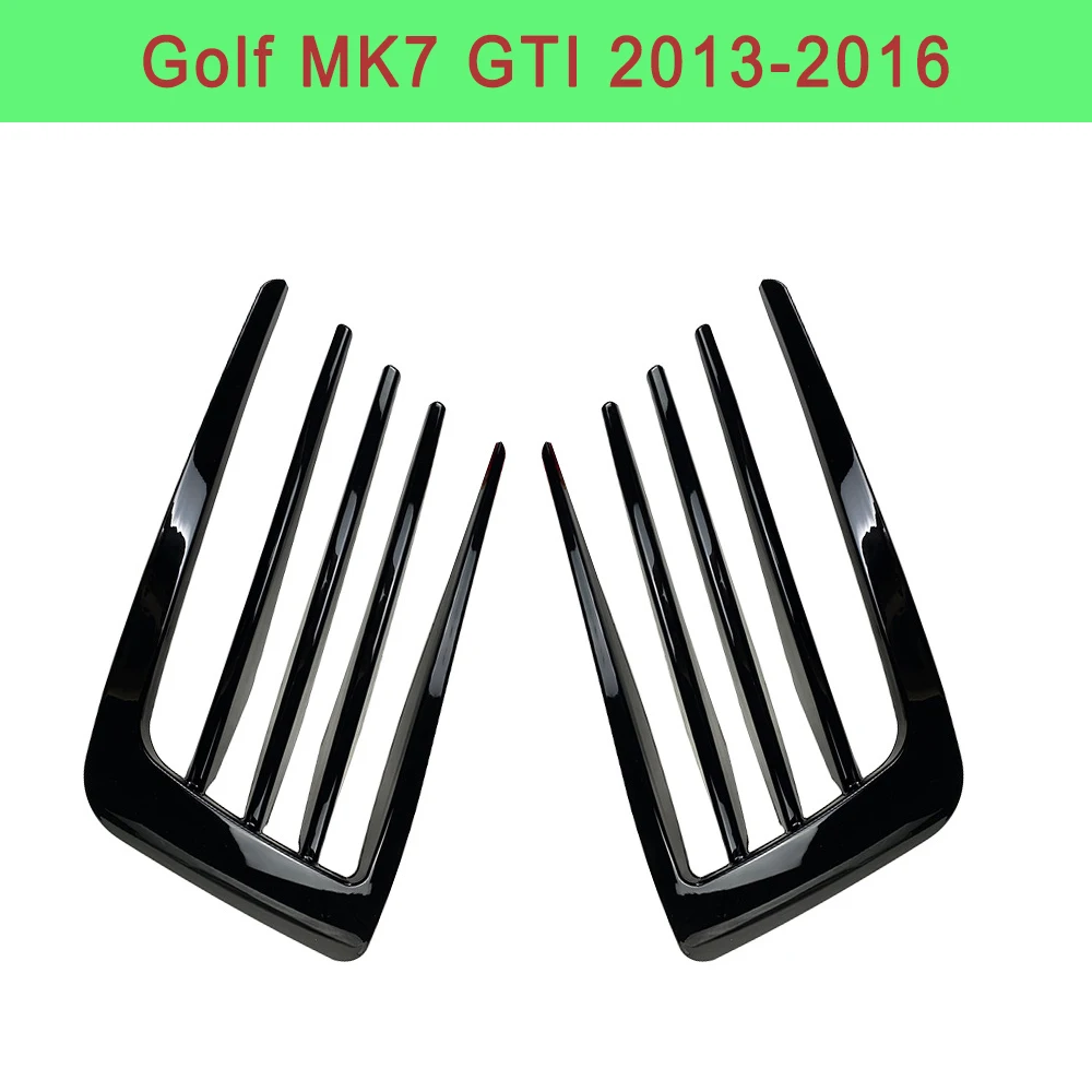 Car Front Bumper For Golf MK7 2013 2014 2015 2016 Car Front Bumper Fog Light Grilles Bumper Lip Splitter Grille Cover