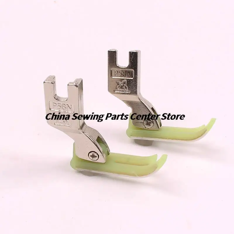 2 Stück T58N schmaler Reißverschlussfuß mit Kunststoffboden für Juki Brother Singer Industrienähmaschinen 0,3 cm Oxford Nähfuß