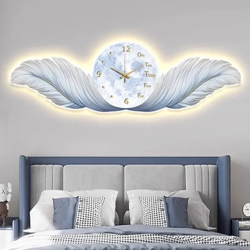 Living Room Wall Clocks Art Mural Luxury Led Modern Aesthetic Wall Watch Silent Creative Minimalist Reloj Pared Home Decoration