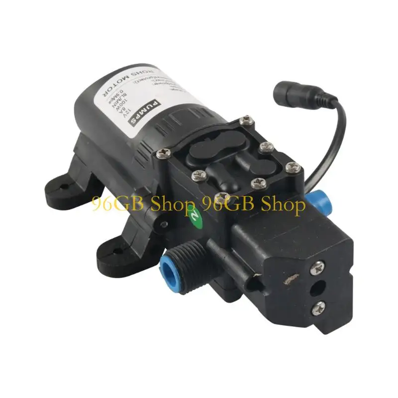Bomba agua eléctrica 96GB, construcción ABS resistente agua, bomba limpieza potencia 12V para coches, y