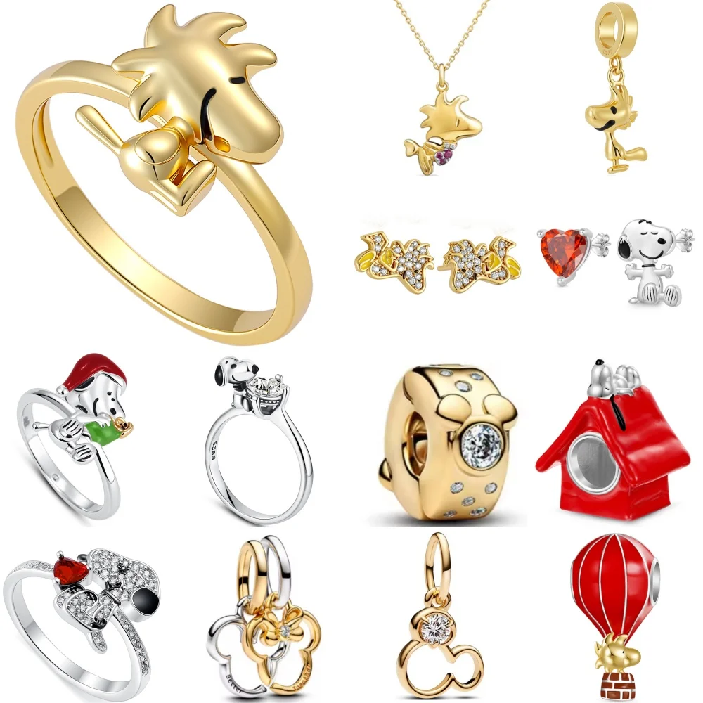 925 Silver,Cartoon Animal Image,Character Pendant Original Bracelet DIY Accessories, Rings, Earrings, Necklaces,Charm Jewelry view 5