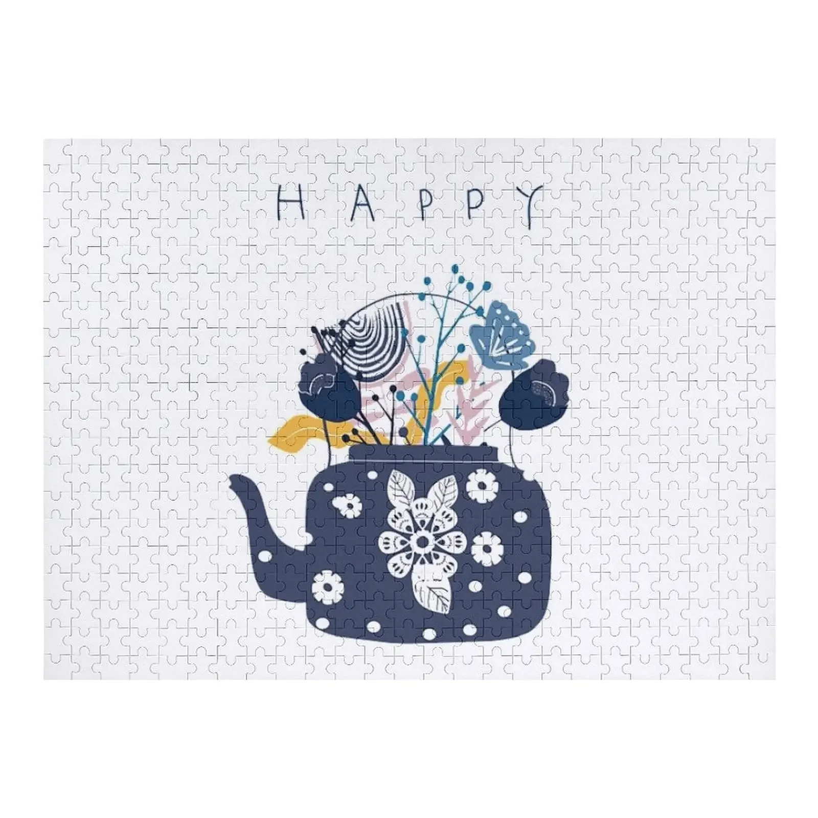 

Happy tea Jigsaw Puzzle Custom With Photo Customizable Gift Puzzle