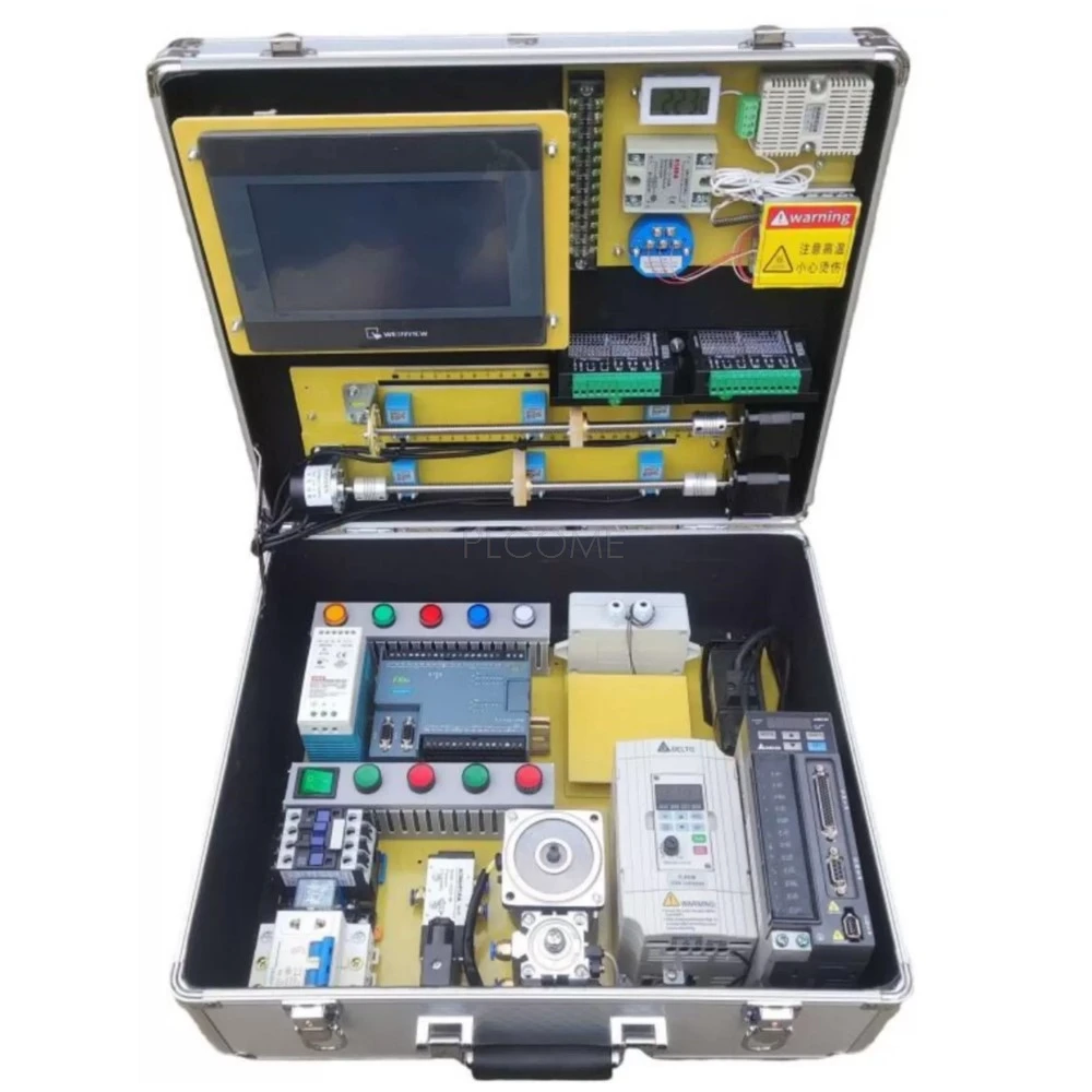 Customized FX3U PLC Training Kit Test Practice Box Learning HMI Touch Screen Programming Teaching For