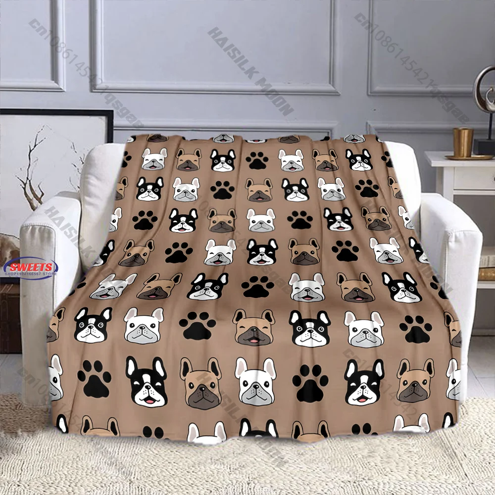 

Dog Pattern Cozy Blanket for Home Multiple sizes kid's and adults' bedroom living room sofa decor blanket, Exquisite gift
