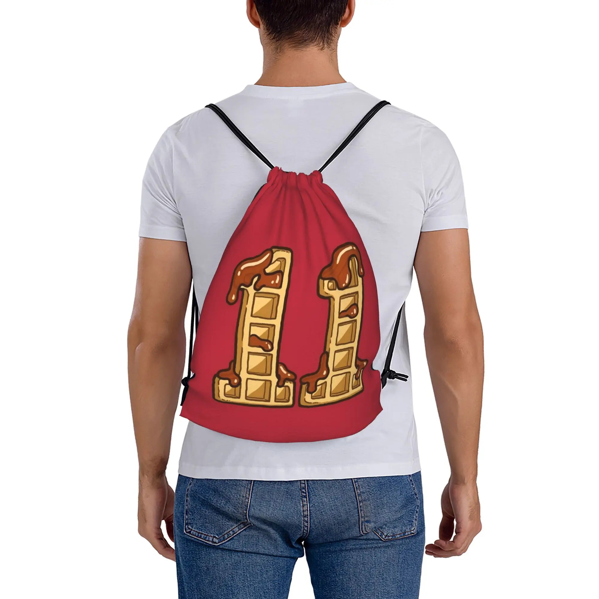 Eleven 11 Eggo 5 ST Multi-function Pocket Men Women Storage Backpack Teenager Travel Bag Print Drawstring Bags