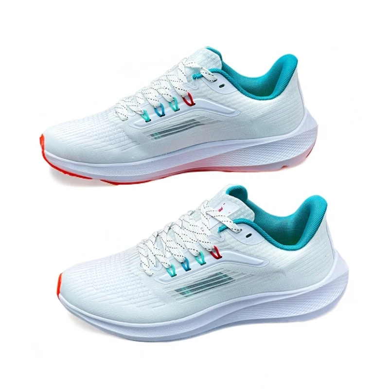 

Simple solid color air-cushioned sneakers Unisex breathable rebound professional running shoes