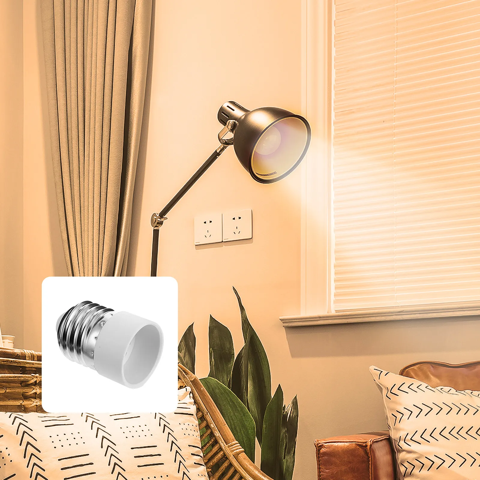 

10 шт. винтовых адаптеров-переходников для ламп: простая установка, удобная розетка для конвертации освещения, винтовой патрон для лампочек