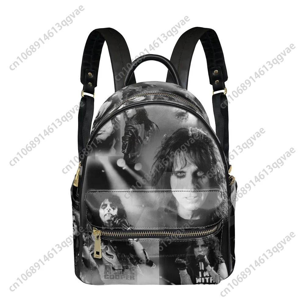 Hot Alice Cooper Horror Rock Backpack Womens Men Personalized Double Shoulder Bag Business Travel Bookbag Rucksack Gift Daypack