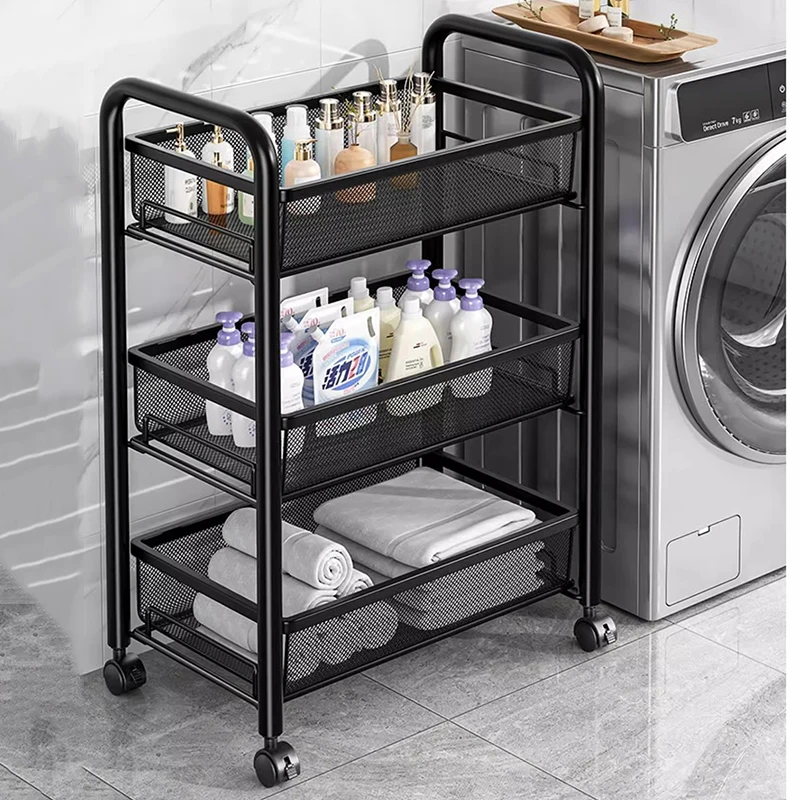 Utility Bathroom Trolley Cart Organizer Vegetable Restaurant Rolling Trolley Storage Cabinet Cabeceiras Kitchen Furniture