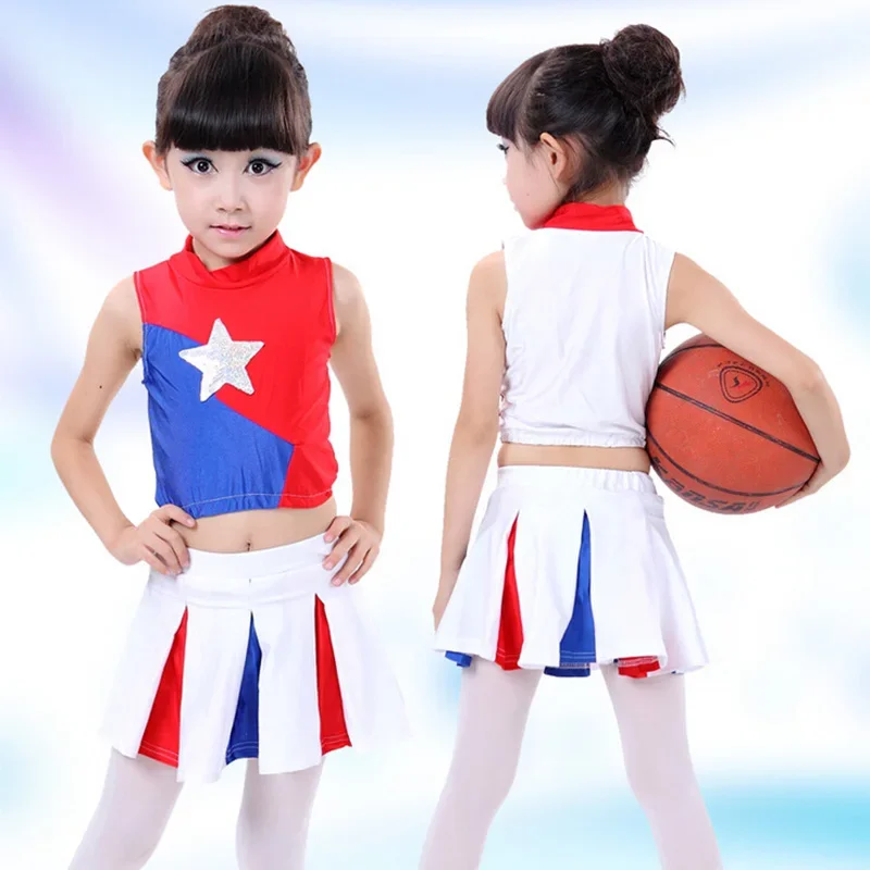 Kids Stage Performance Suits Children Cheerleading Clothes Boys Girls Basketball Aerobics Gymnastics Clothing