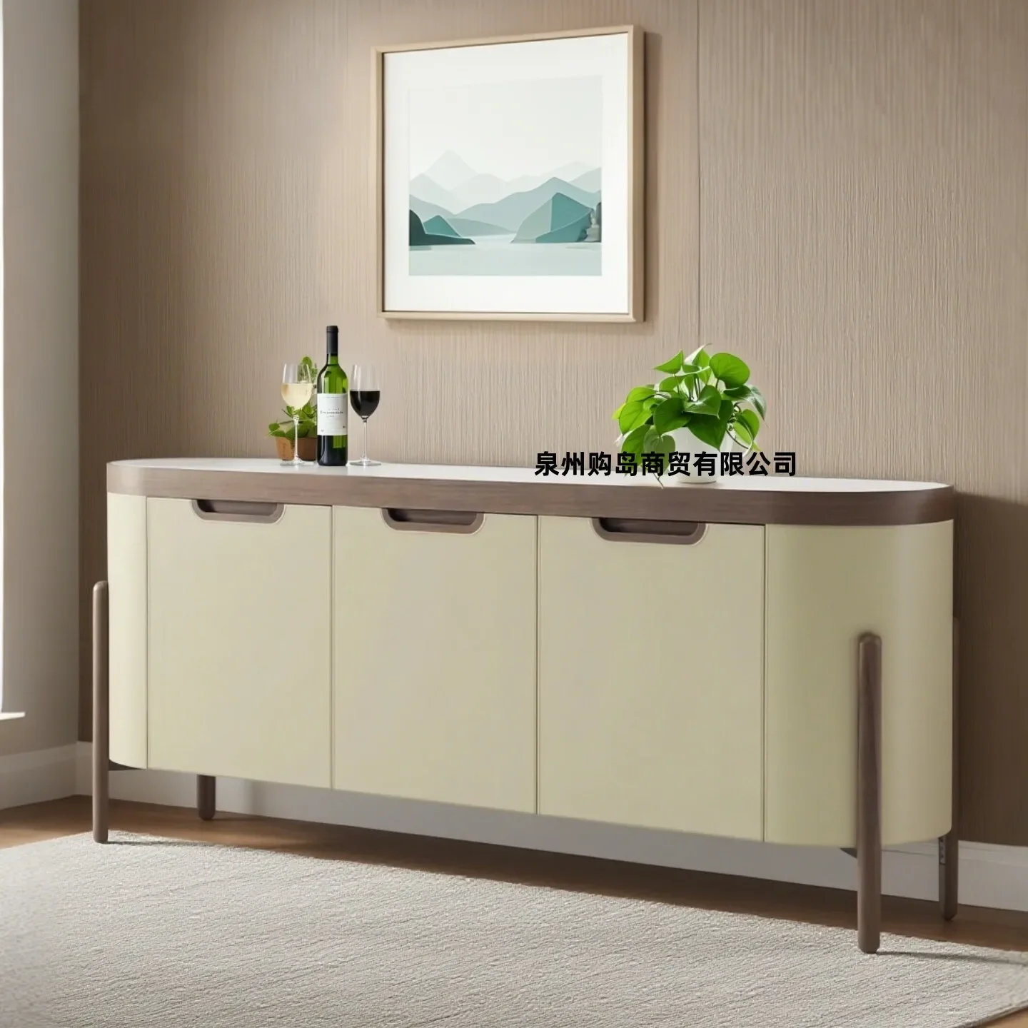 Italian minimalist paint modern minimalist living room locker