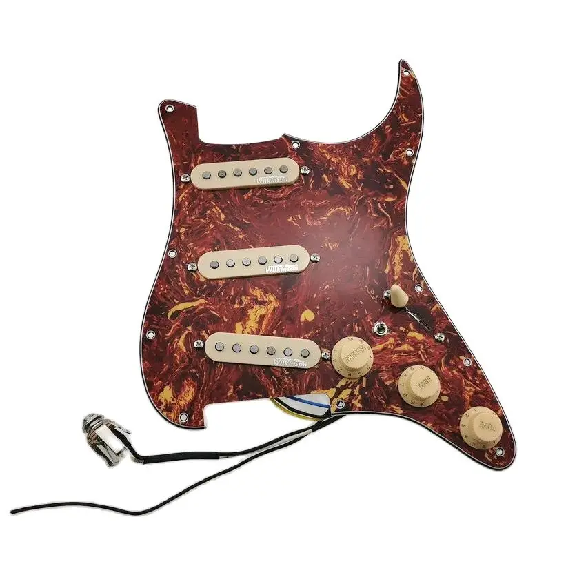 

7 sounds Prewired Pickguard Harness Guitar Pickups Wilkinson WVS 60's Alnico5 SSS Single Coil Pickups