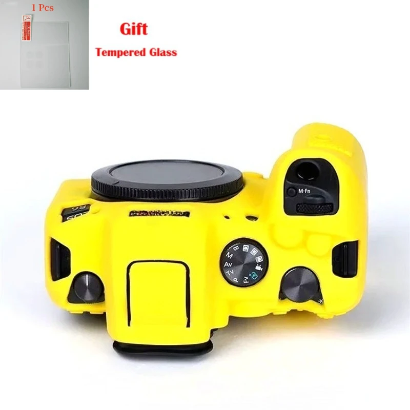 

Soft rubber anti-skid caseFor Canon EOS R6 camera bag r6 photography protective case, soft case bag + free tempered film