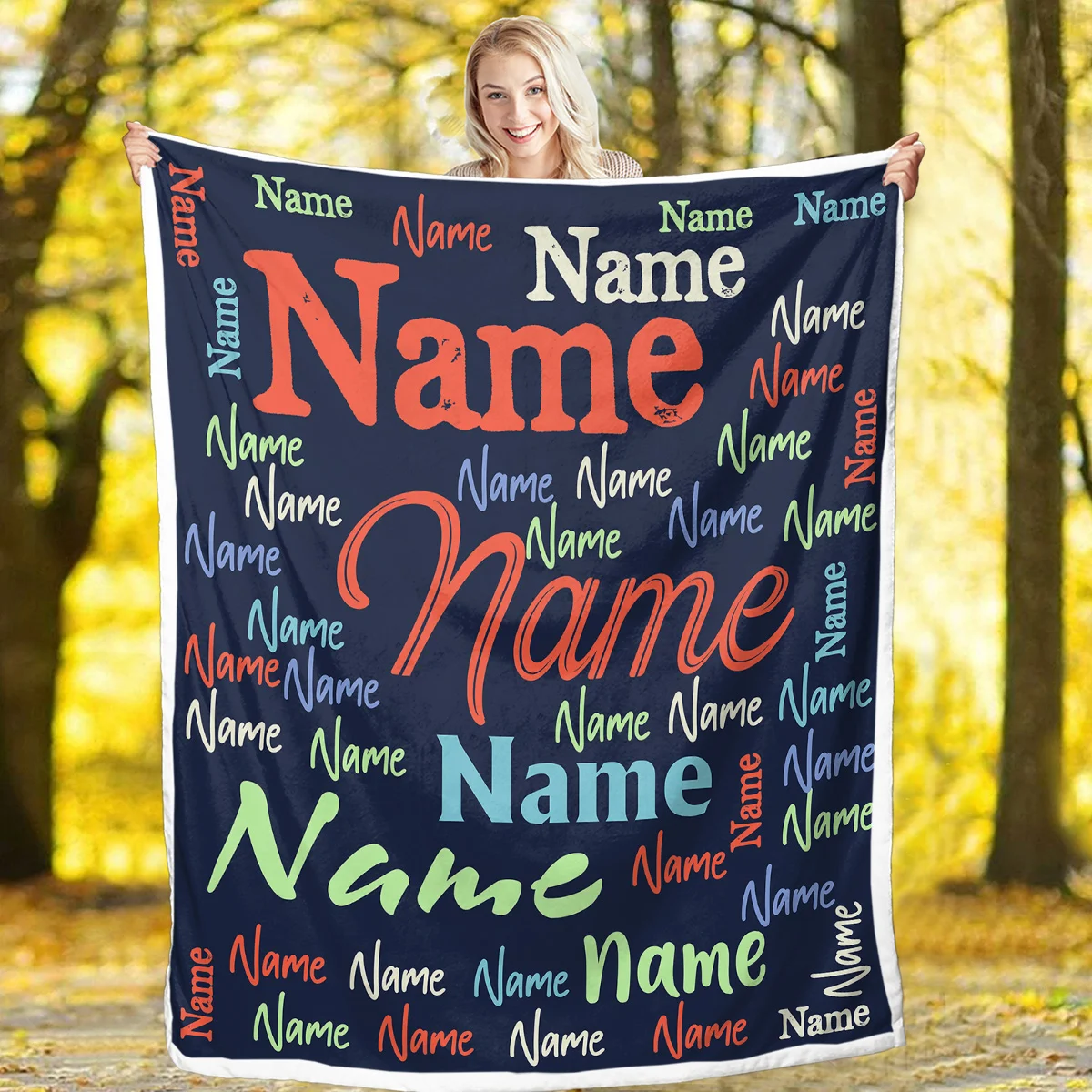 BeddingOutlet Custom Your Name Sherpa Fleece Blanket Soft Warm Cozy Fluffy for Mom Dad Daughter Sons Gifts Blankets DIY Blankets