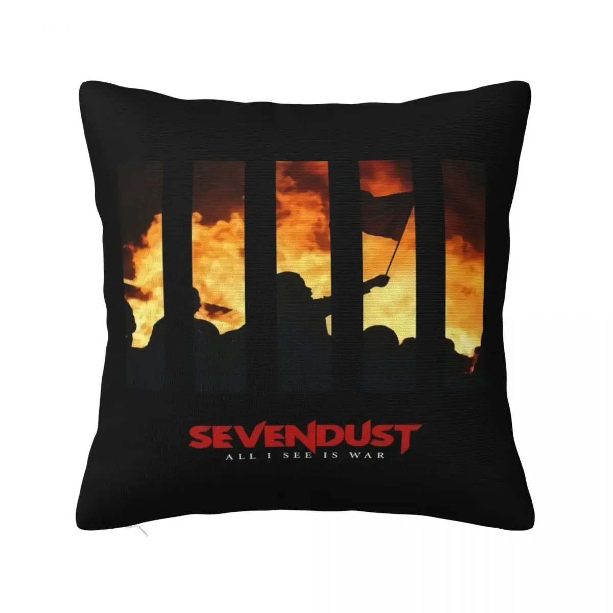 Sevendust All I See Is War Vinyl Cd Cover Small Medium Large Or Xl Beautiful Funny Logo Comical Punk Pillow Case