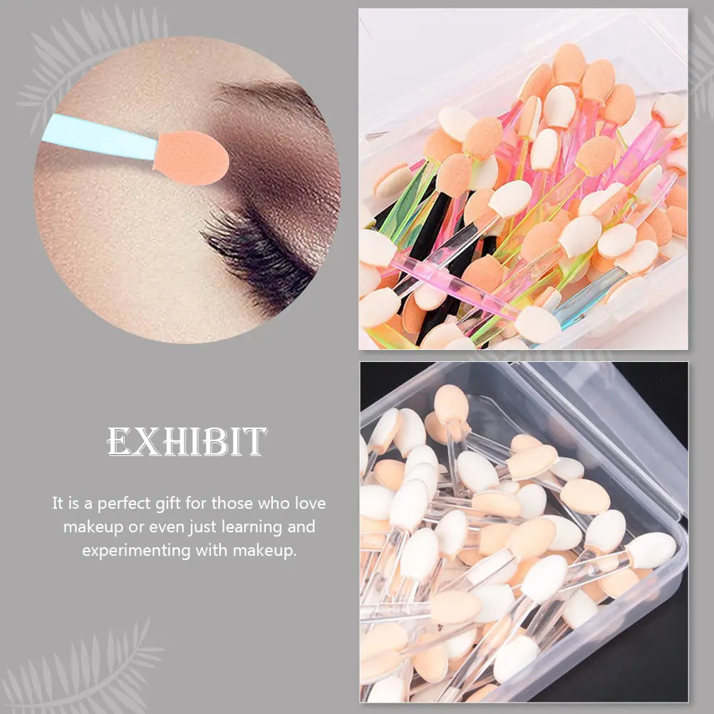 120 szt. Wygodne w uchwycie szminki do powiek w mini rozmiarze, mocne klejenie, dwustronne pędzelki do makijażu oczu, profesjonalne.