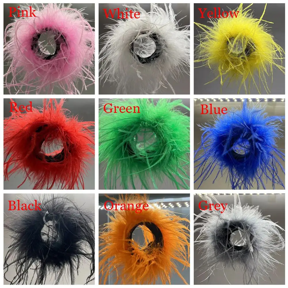 Women\'s Fur Feather Slap Bracelets Feather Cuff Hair Accessories Anklet Bracelet Feather Wristband Slaps on Cuff Sleeves