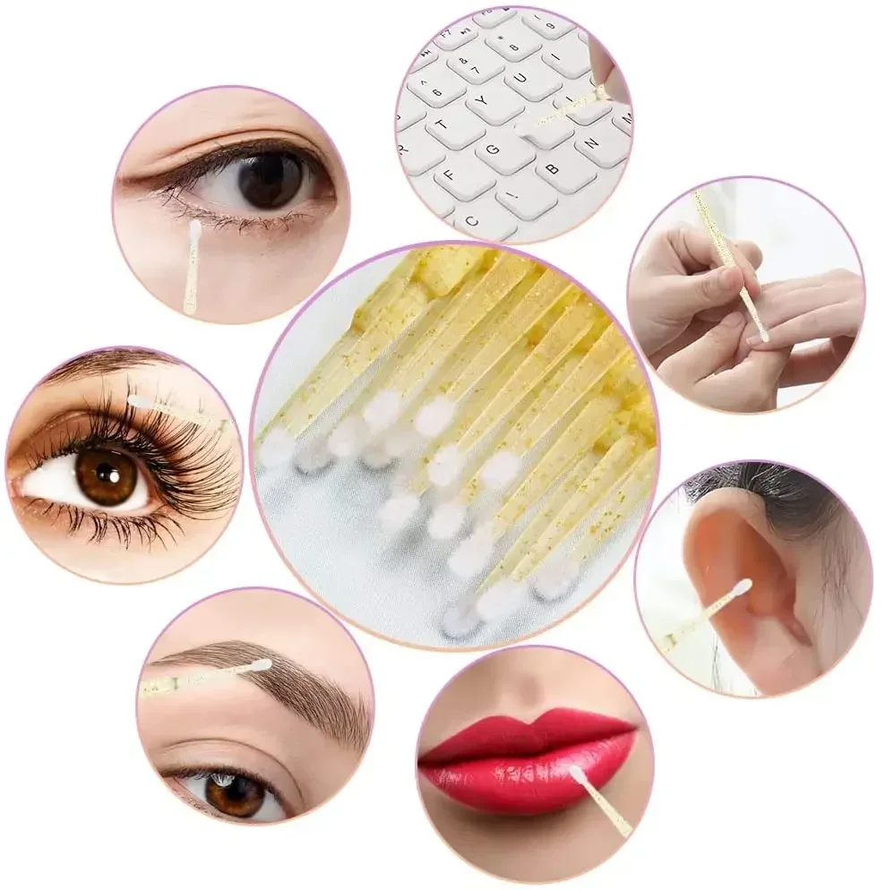 Micro-pinceaux de maquillage en cristal de poulet, applicateur de cils, baguettes de mascara, outils de maquillage