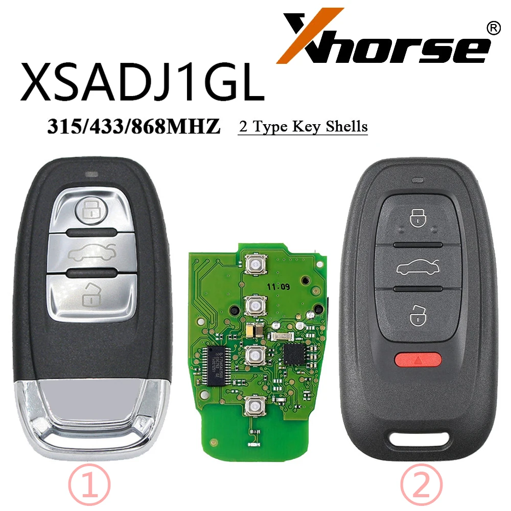 

Xhorse XSADJ1GL VVDI 754J Smart Key for Audi A6L Q5 A4L A8L With Key Shell for Xhorse BCM2 Adapter VVDI Key Tool Plus Pad