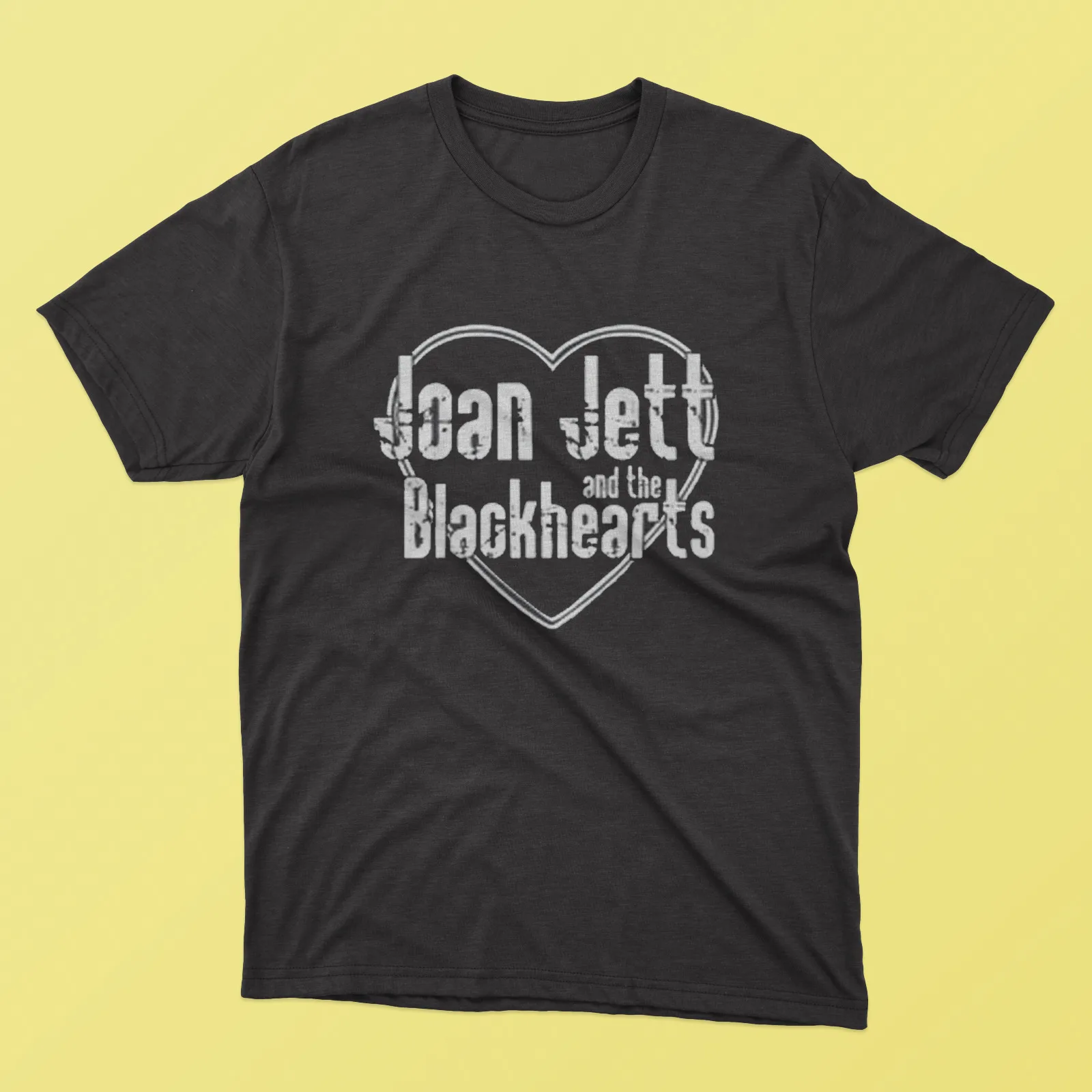 New Joan Jett and The Blackhearts Logo Black T Shirt Size S 2XL