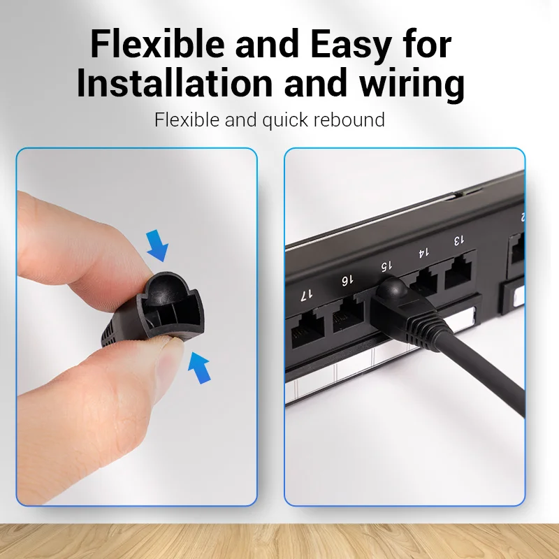 Vention RJ45 سلالة الإغاثة الأحذية إيثرنت RJ45 موصل الأحذية غطاء التوصيل 100 قطعة RJ45 الأحذية غطاء تغليف لكابل إيثرنت CAT5E/6