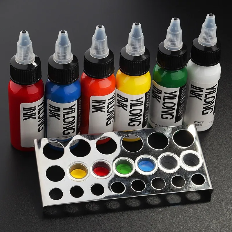 Tattoo Pigment Ink Premium Coloring Dye for Body Inking Smooth Flowing Tinting Liquid Rich Deep Hues Stable Color Retention