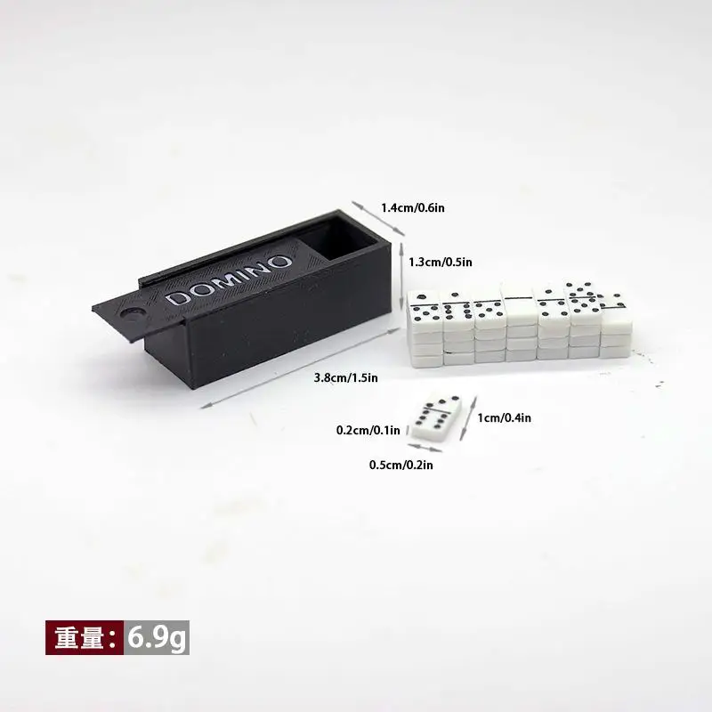 1 Juego de accesorios para casa de muñecas 1:12, modelo de dominó en miniatura, juguete educativo de aprendizaje, juego de mesa de dominó de puntos