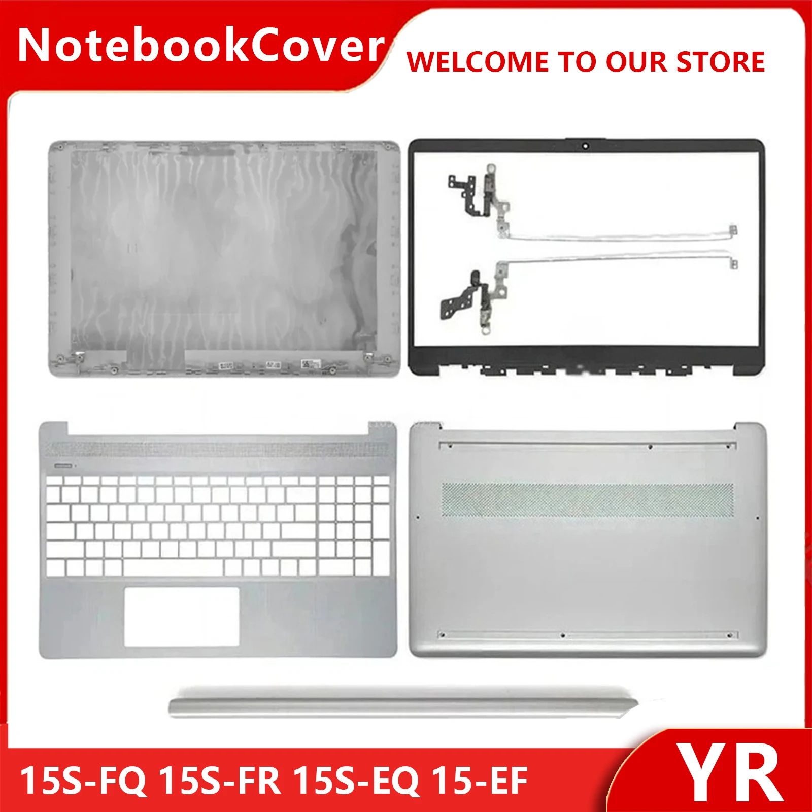 

New For HP 15S-FQ 15S-FR 15S-EQ 15-EF 15-ER 15-DY TPN-Q222 Q230 L63603-001 L63590-001 LCD Back Cover Bezel Palmrest Botttom Case