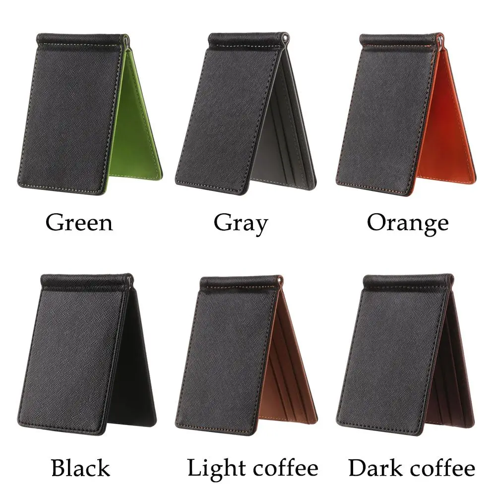 Slim Credit Card Sollid Thin Wallet Bifold Money Clip ID Card Holder Short Skin Purses Men Wallet