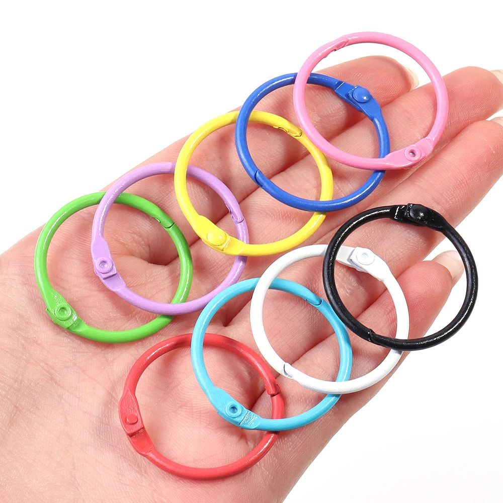 10 Stück 30mm Bunte Metall-O-Ring-Verschlüsse Schlüsselanhänger Öffnbarer Runder Karabiner Schlüsselanhänger-Clips Haken Hundekette DIY Schlüsselanhänger-Zubehör – Detail 6