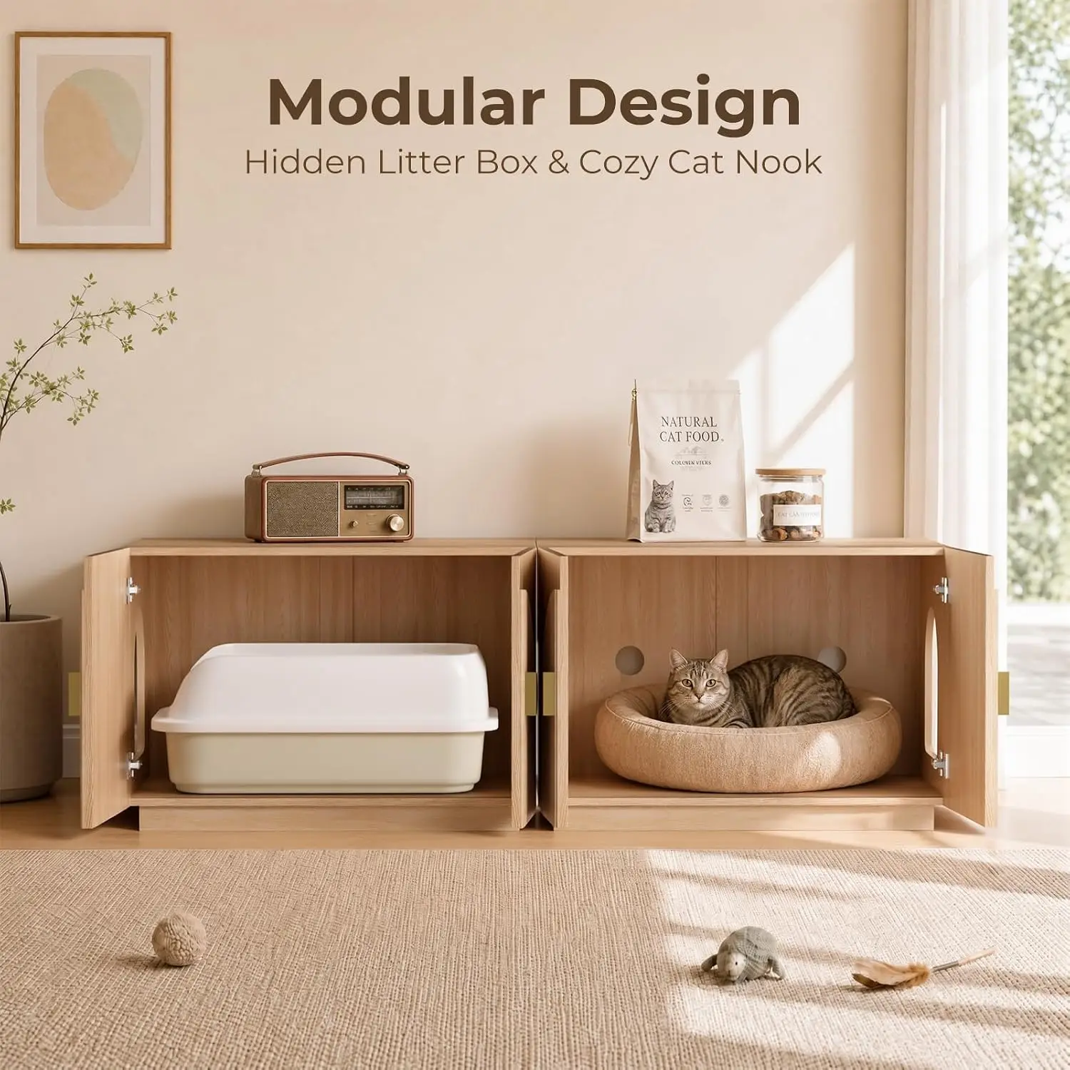 Cat Litter Box Enclosure Furniture, 31.5